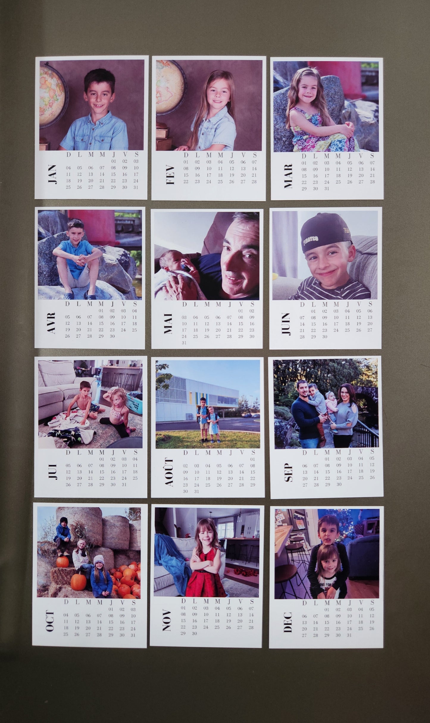 Calendrier personnalisé